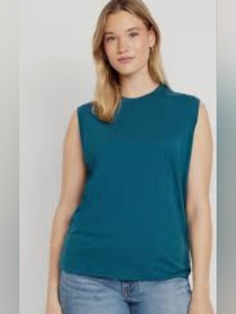 OLD NAVY Muscle Tee Womens Athletic Shirt Teal Green Sleeveless Crew  Athletic